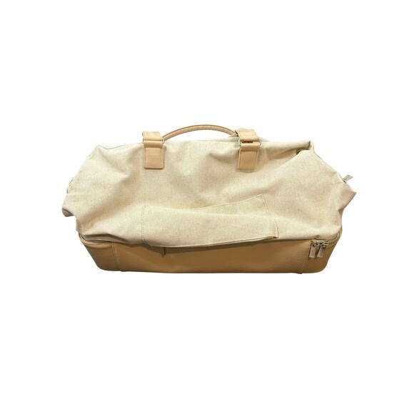 BEIS The Convertible Mini Weekender Duffel Travel Bag Shoulder Strap Beige - Picture 12 of 13